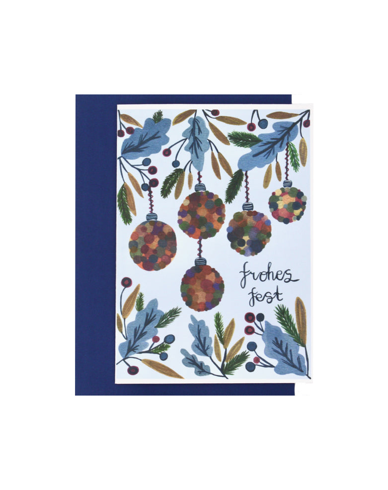 Christmas Ornament in Blue | Christmas Card
