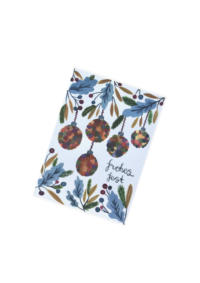 Christmas Ornament in Blue | Christmas Card