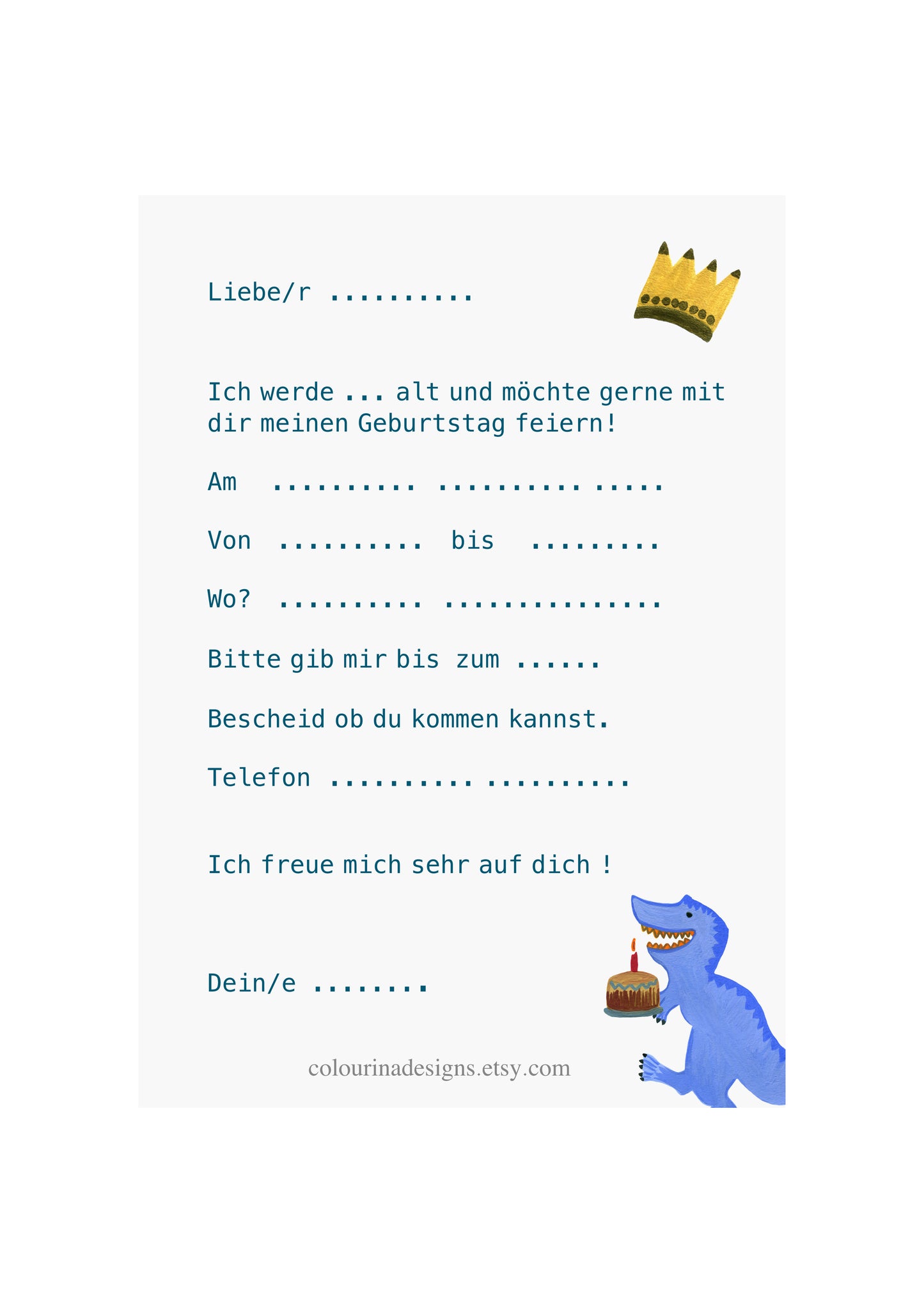 Dino Party | Children Birthday Invitation
