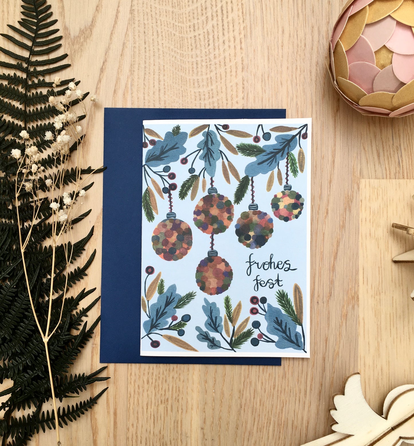 A Set of 6 Christmas Cards | Holiday Greeting Set