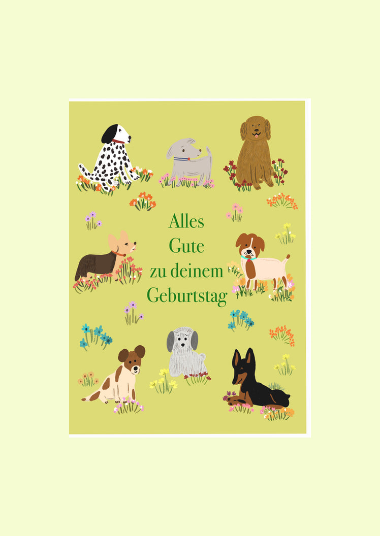 Hunde Illustration | Geburtstagskarte