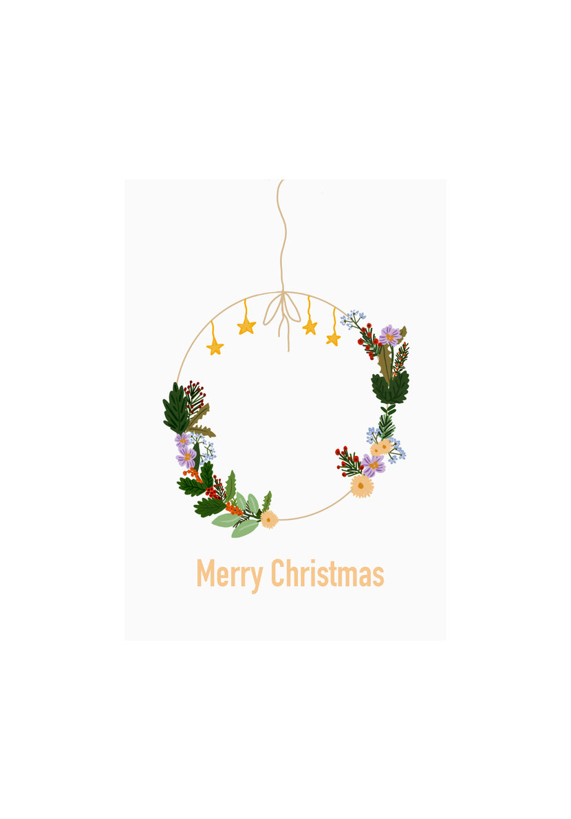 Merry Christmas Wreath | Advent & Christmas Card