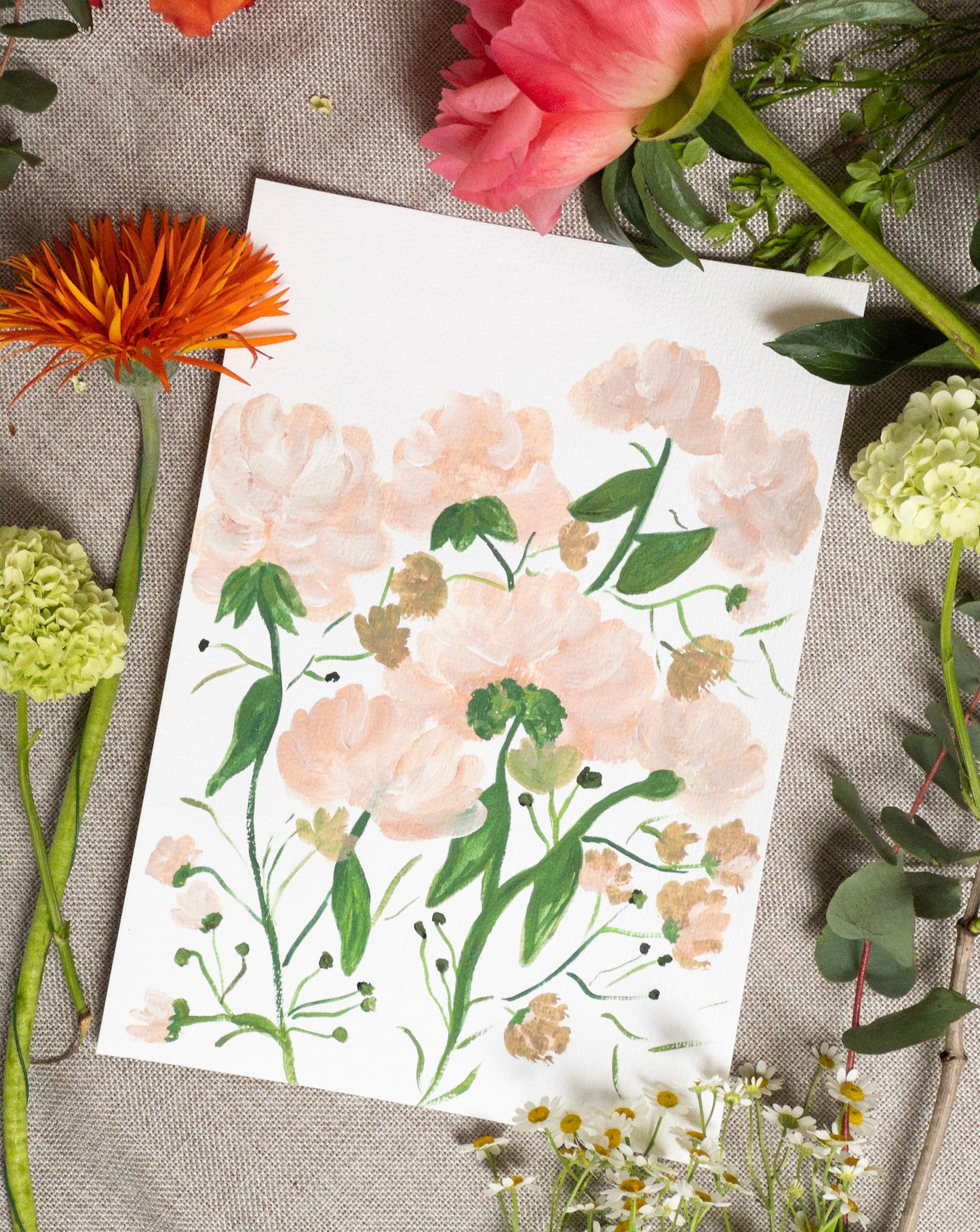 Blooming Pink Roses | Flower Painting