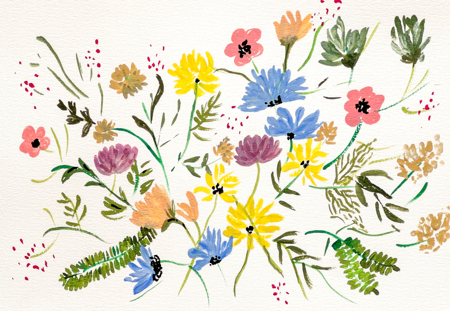Wild Flowers Field | Flower Painting