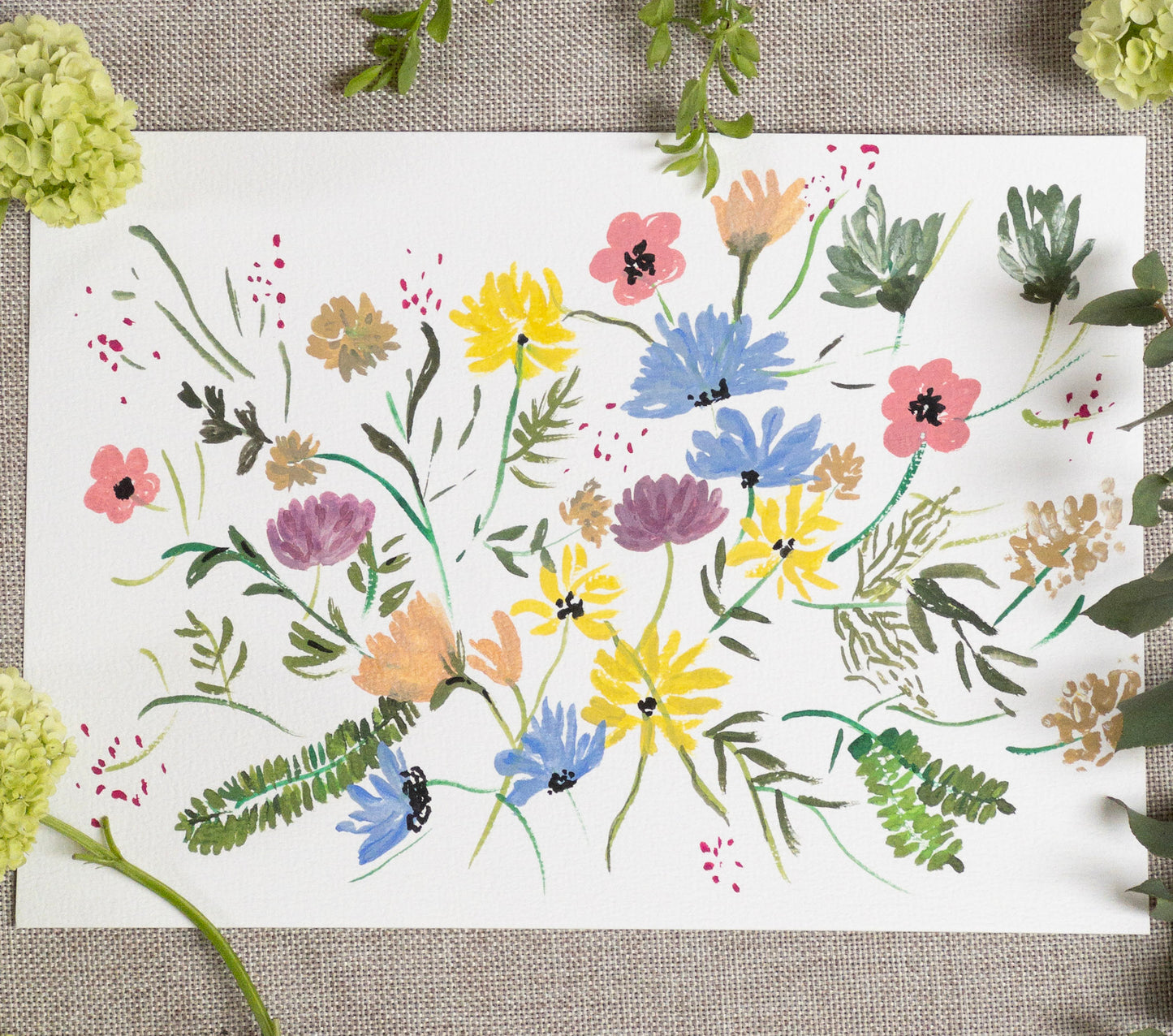 Wild Flowers Field | Flower Painting