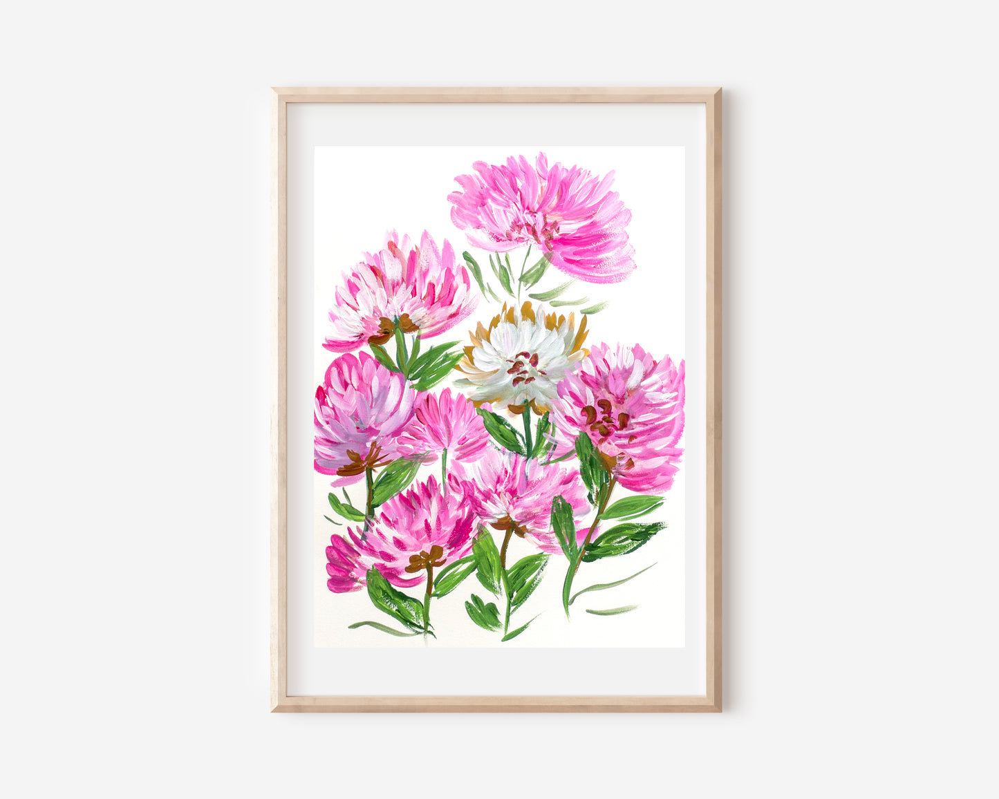 Pink Flower Bouquet | Floral Painting