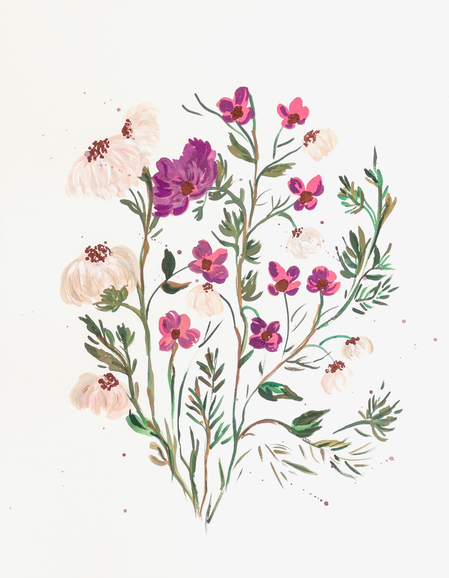 Summer Floral Bouquet | Flower Painting