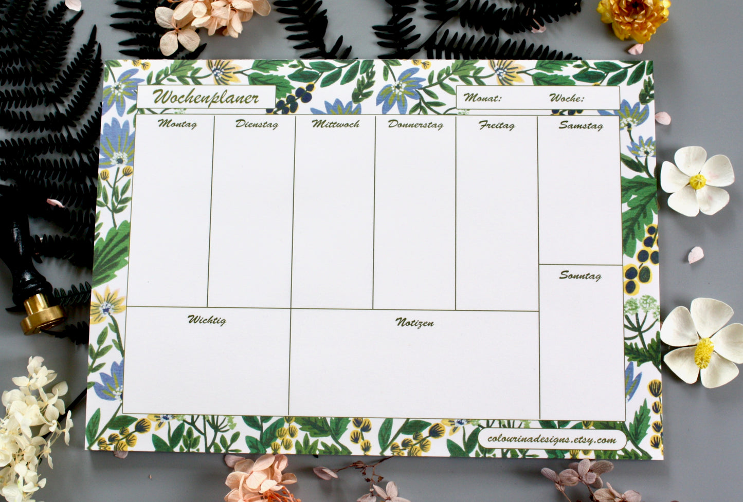 Floral Weekly Planner | Planner & Notepads