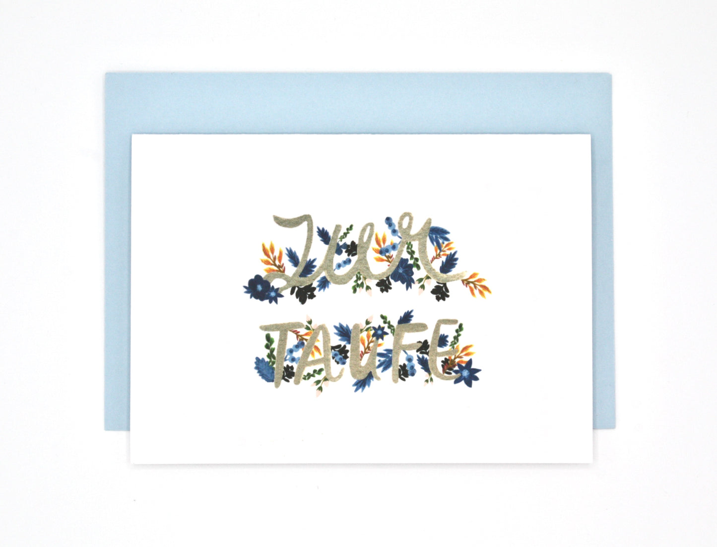 Floral Letter | Baptism Card