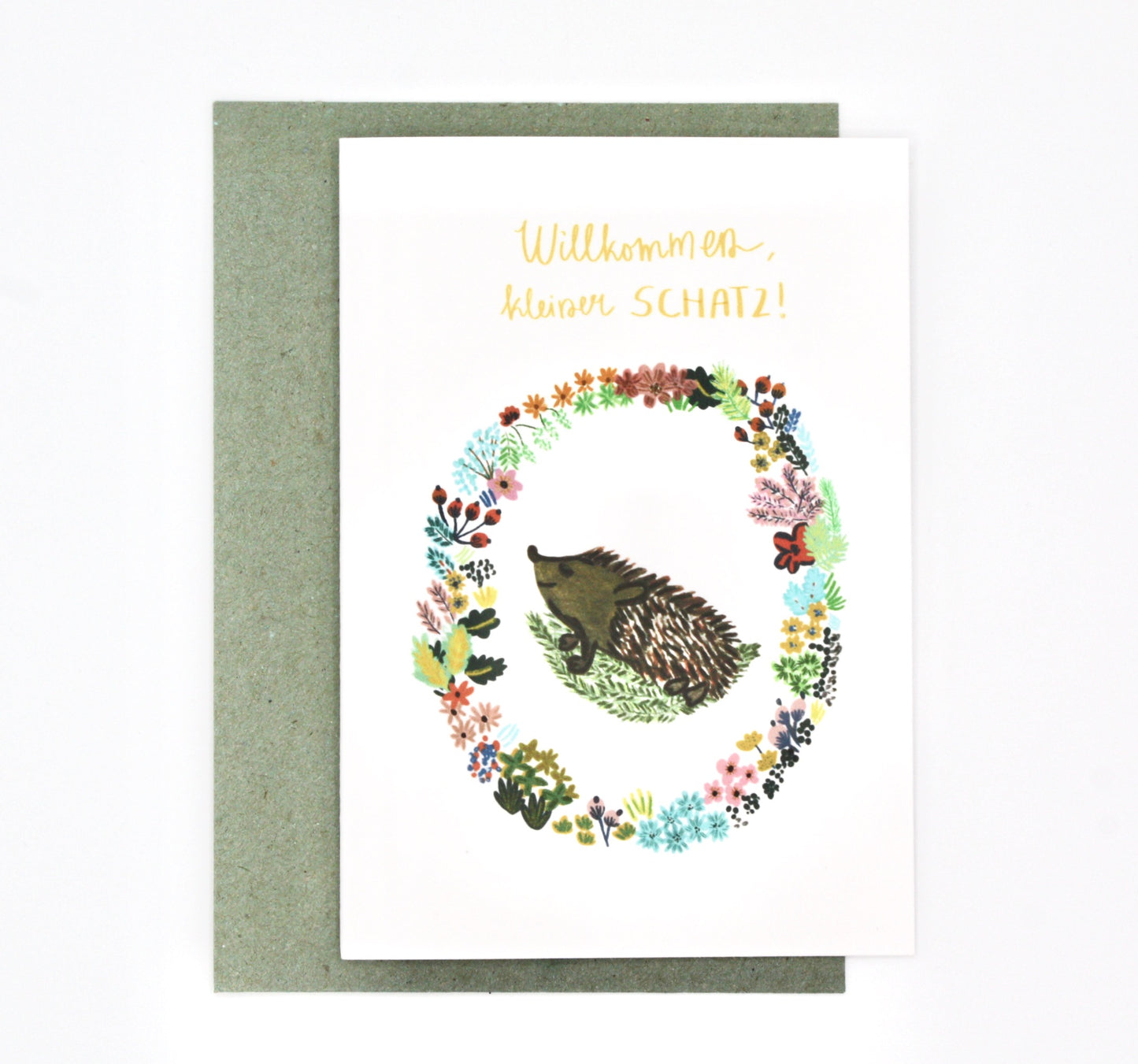Cute Sleeping Hedgehog | New Baby Card