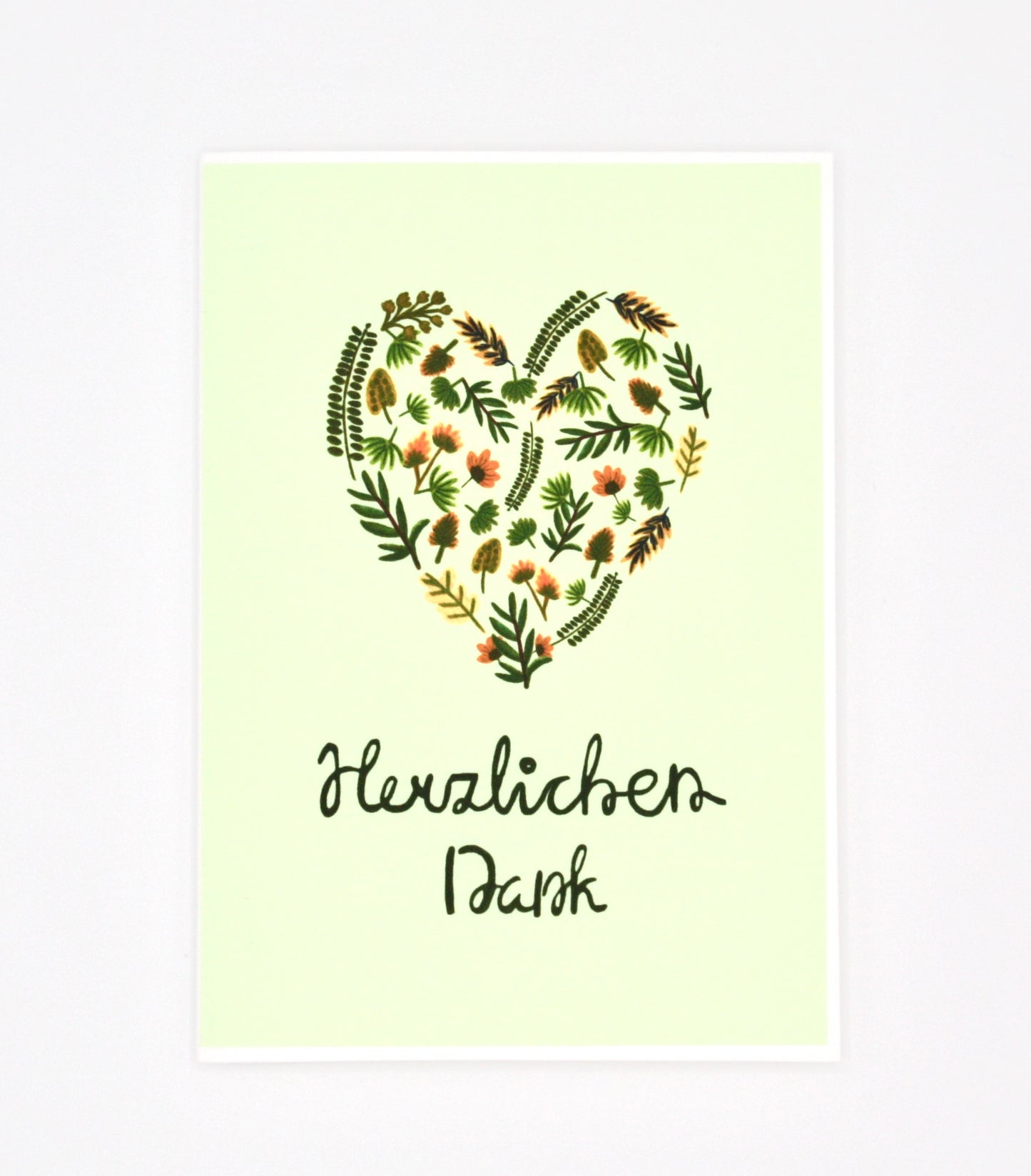 Floral Greenery Heart | Thank You Card