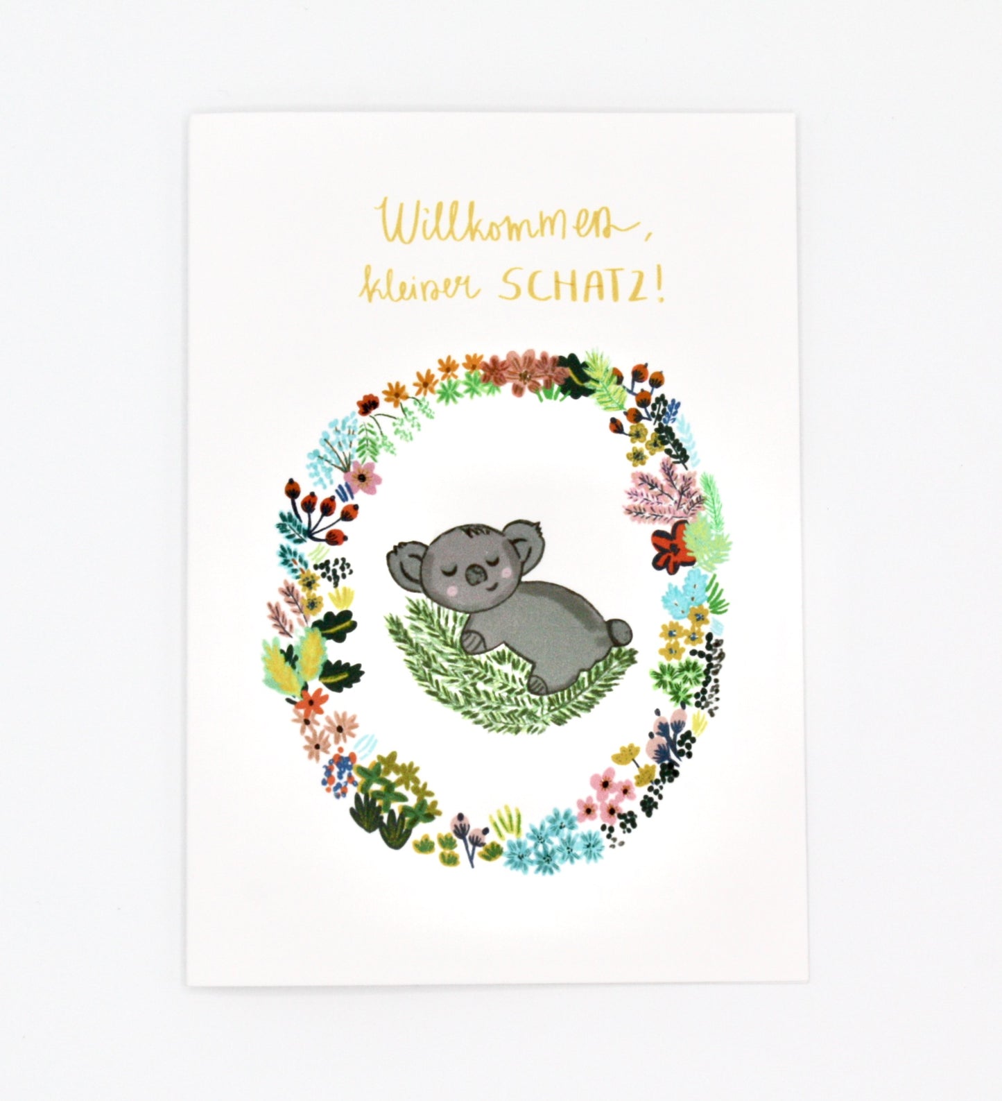 Cute Sleeping Baby Koala | New Baby Card