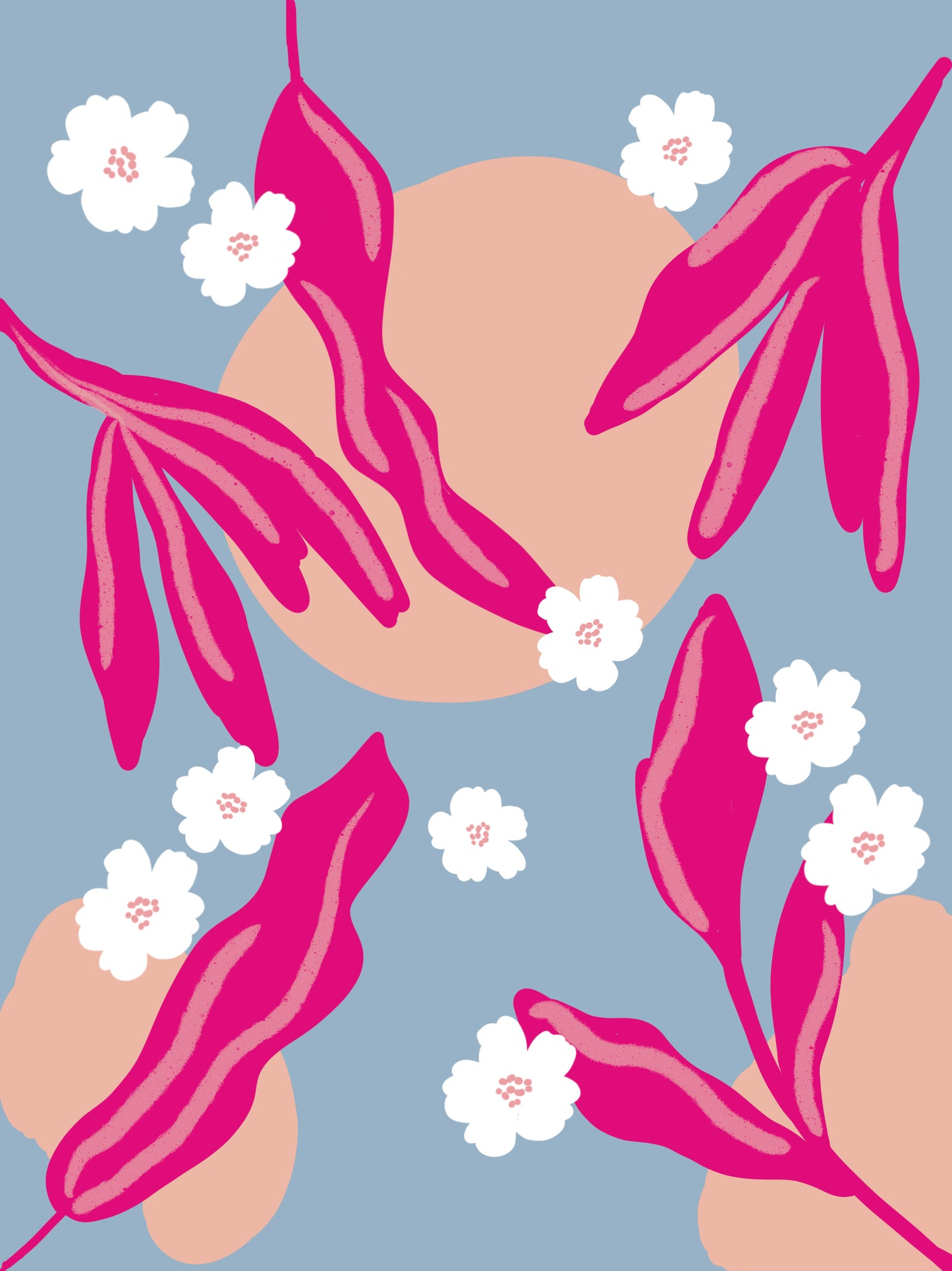 Moonlight Sakura | Floral Print