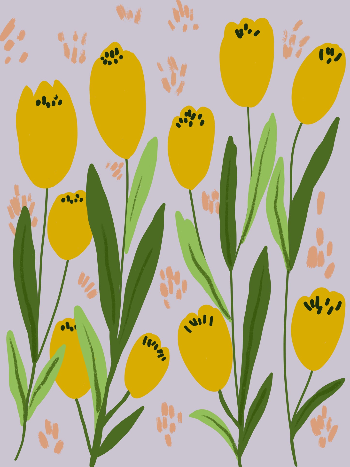Yellow Tulips | Floral Art Print