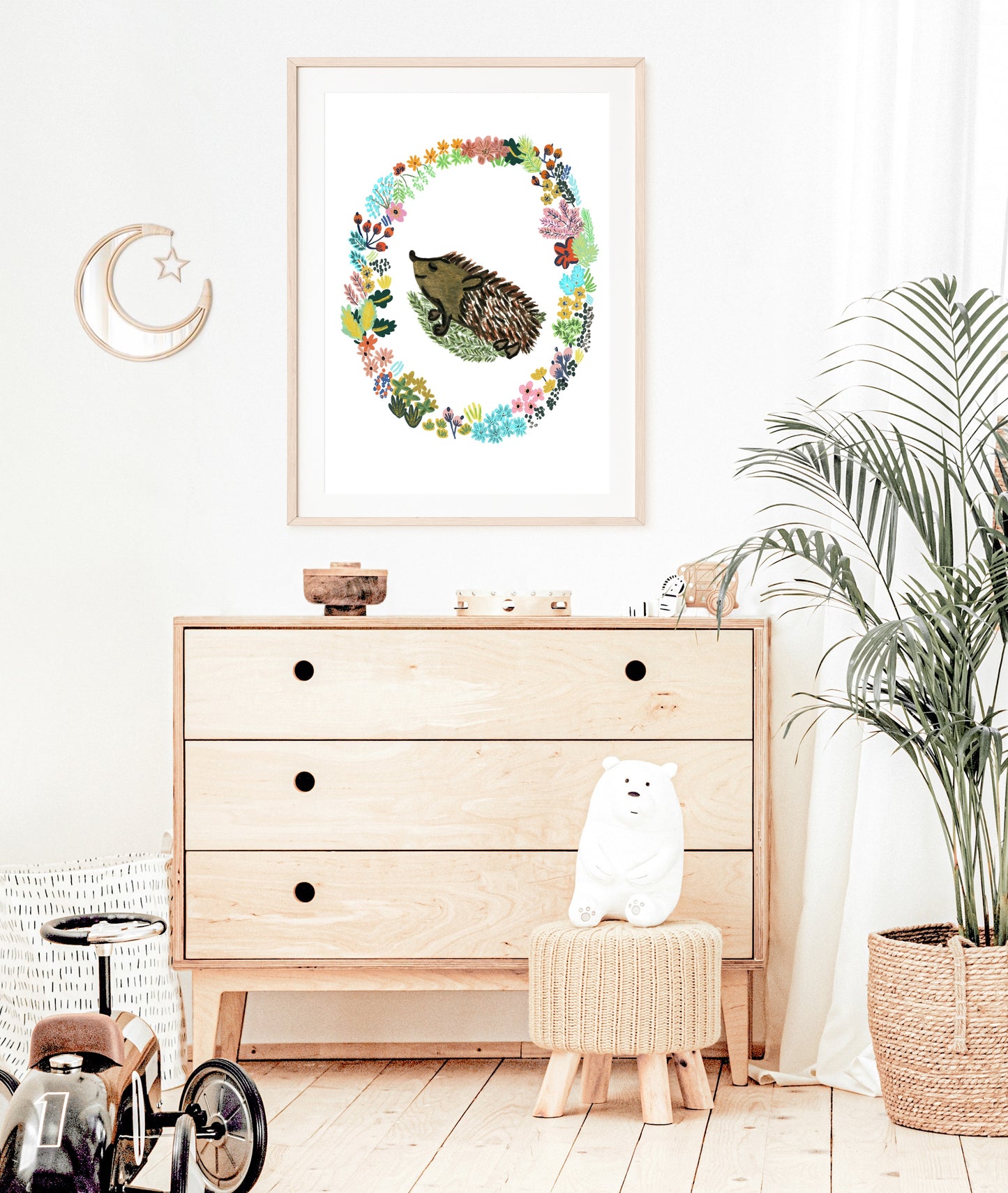 Baby Hedgehog | Nursery & Children Room Poster