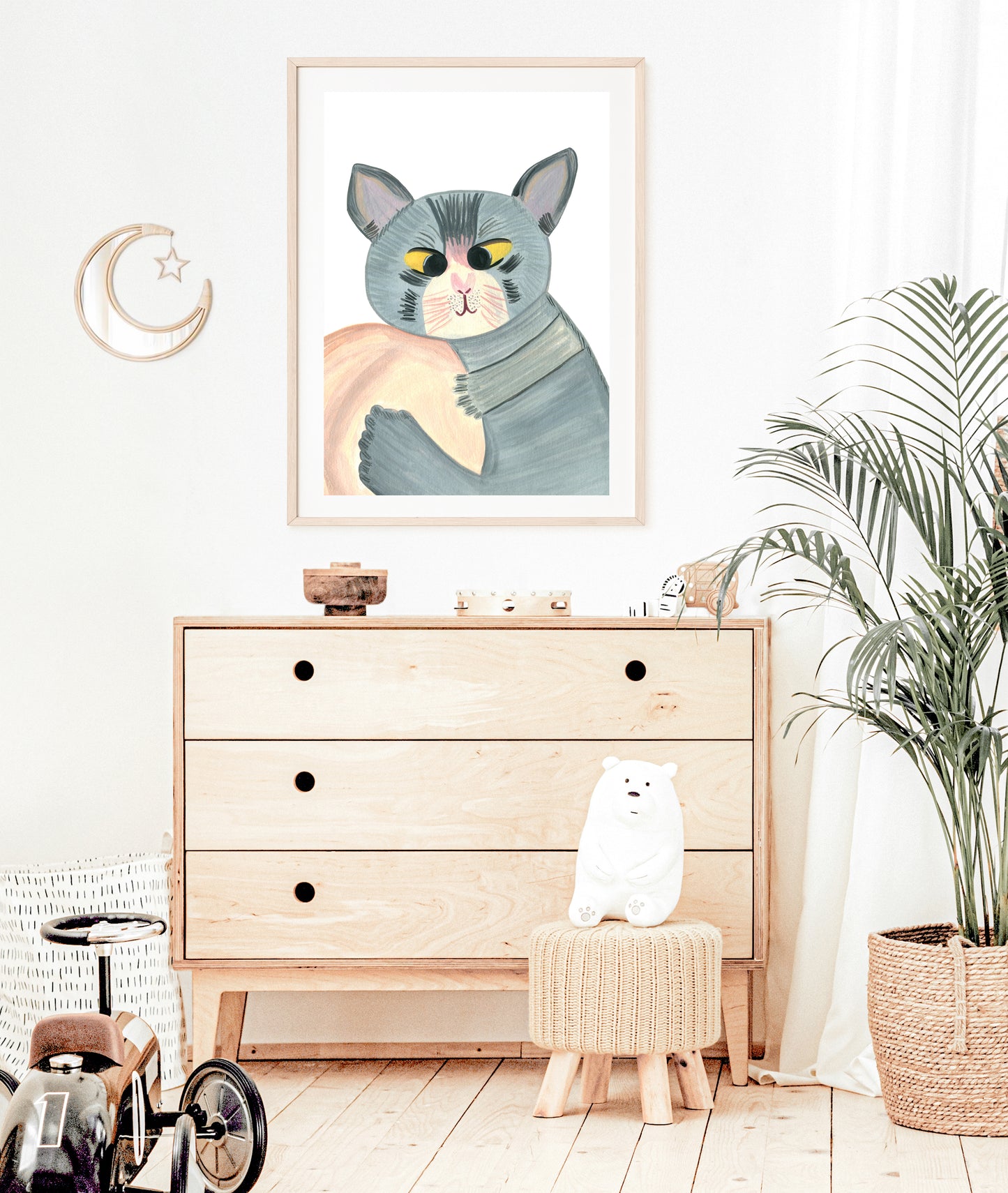 Cute Cat | Nursery & Children Room Poster