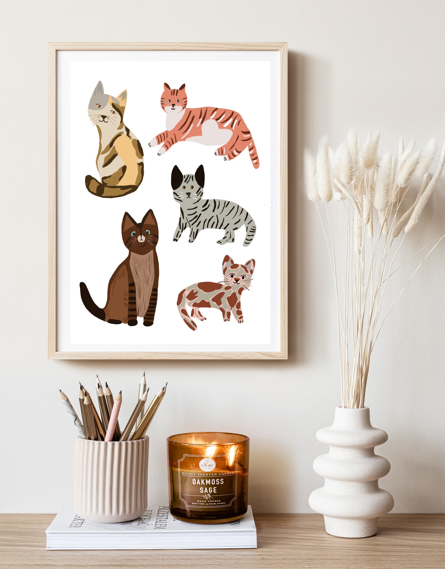 Cat Potraits | Nursery & Children Room Poster