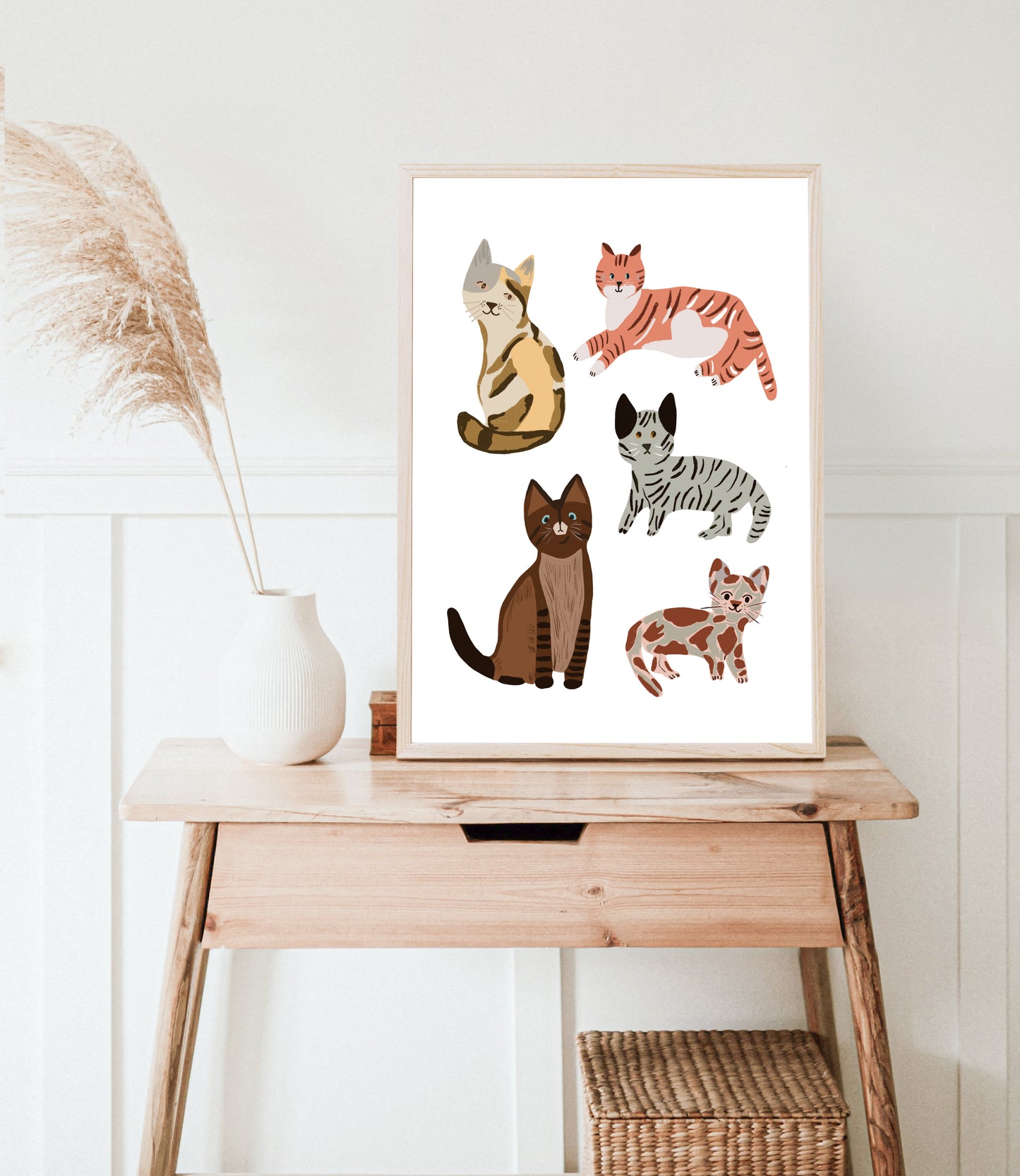 Cat Potraits | Nursery & Children Room Poster