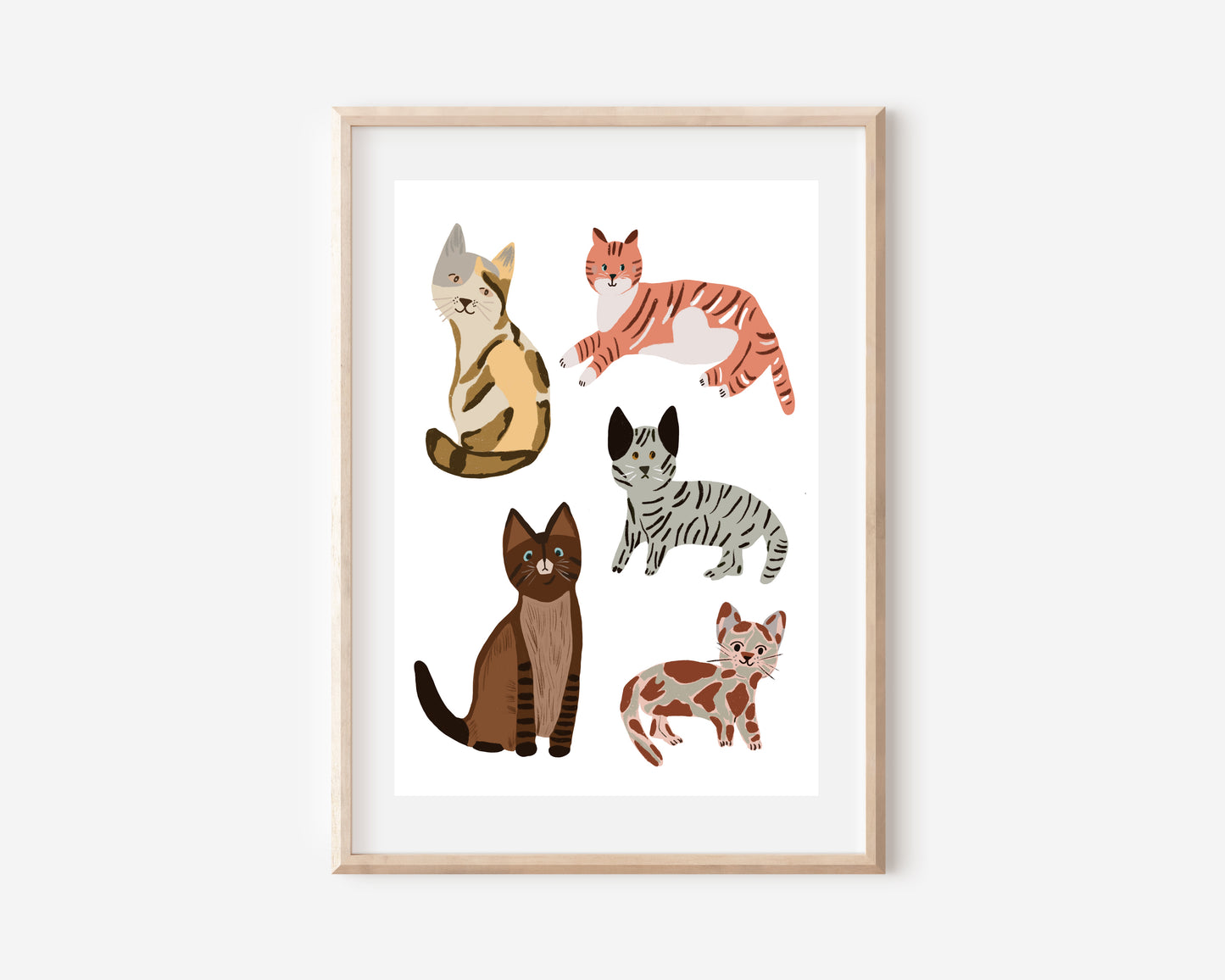 Cat Potraits | Nursery & Children Room Poster