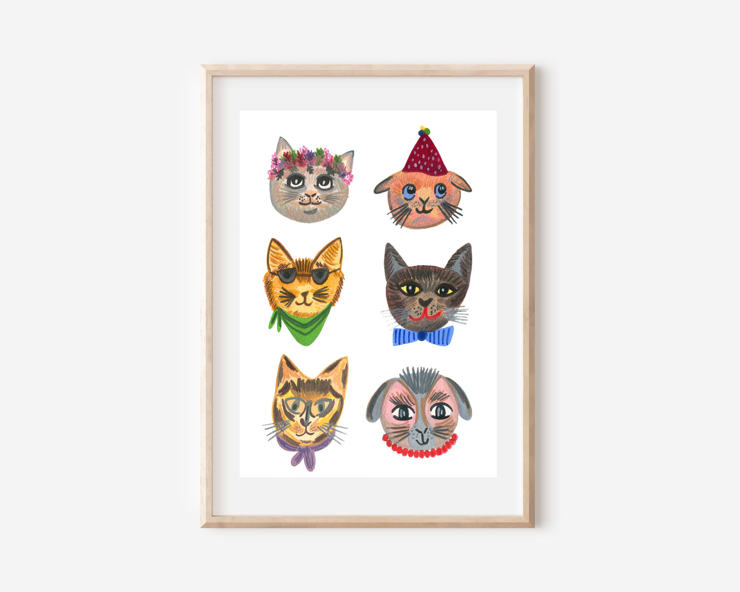 Cats Dressing Up | Nursery & Children Room Poster