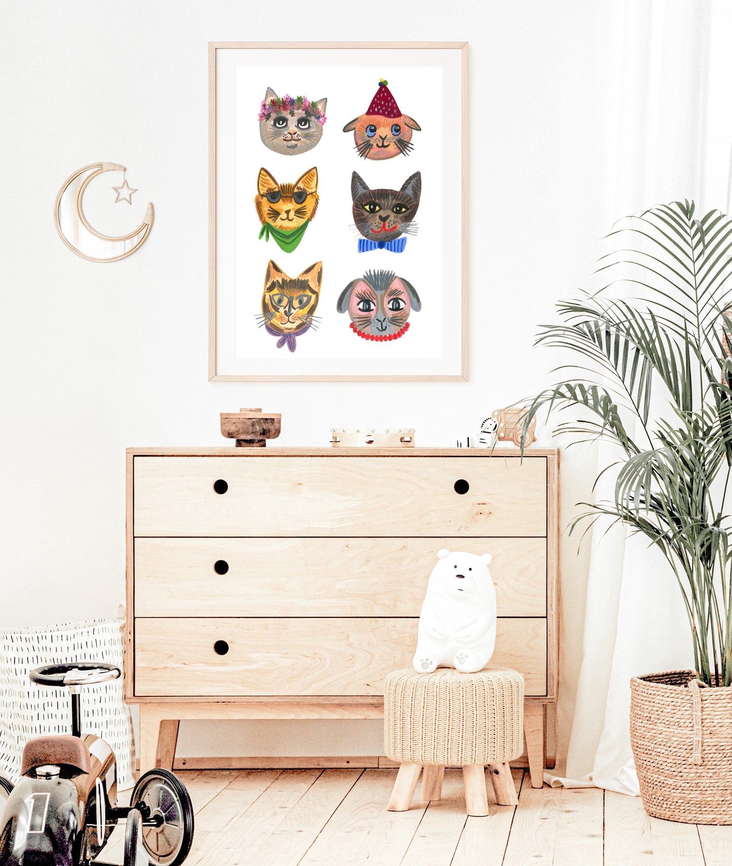 Cats Dressing Up | Nursery & Children Room Poster