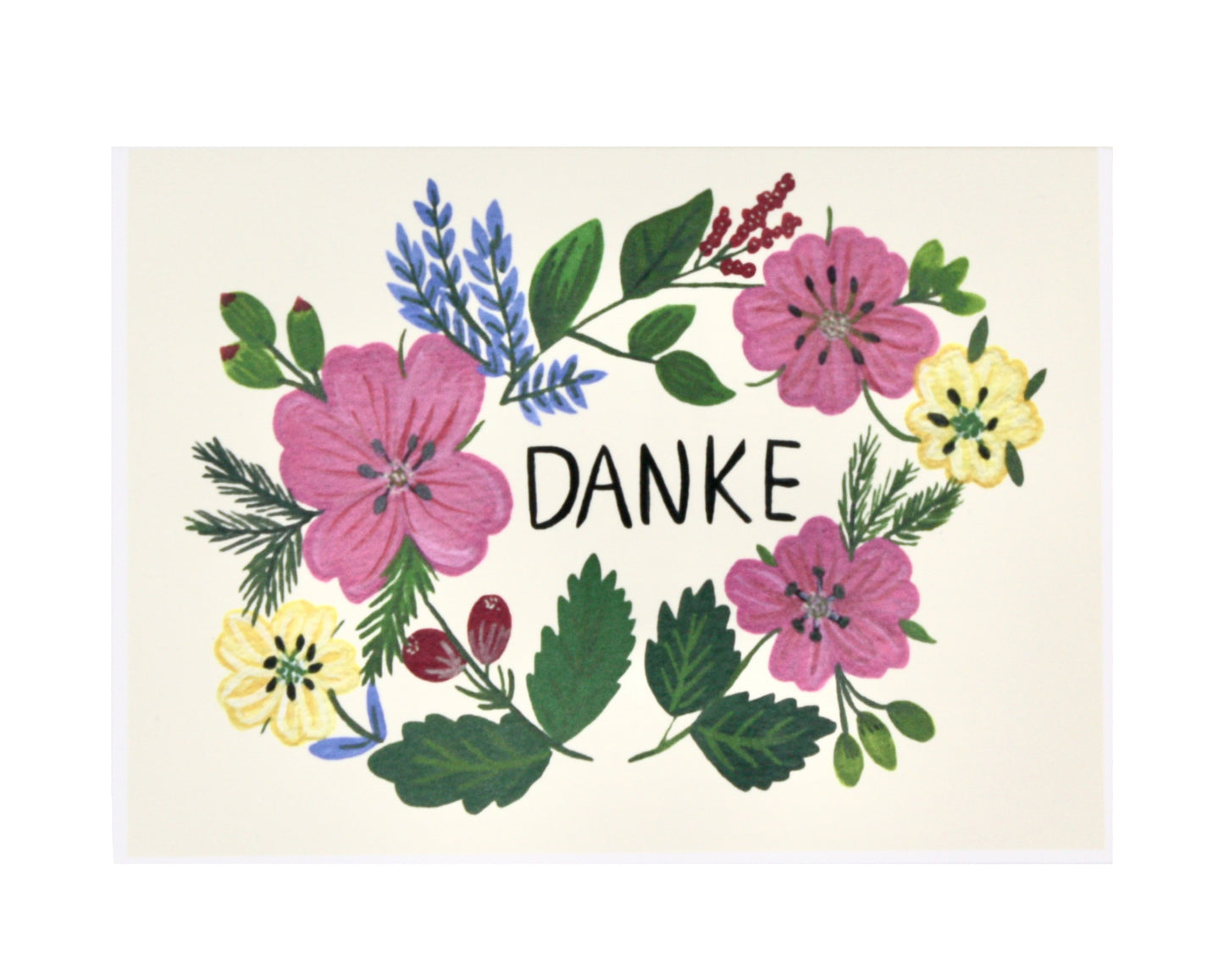 Pink Floral | Thank You Card