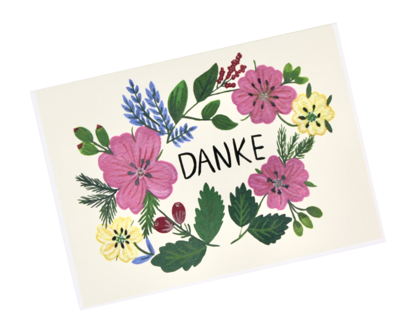Pink Floral | Thank You Card