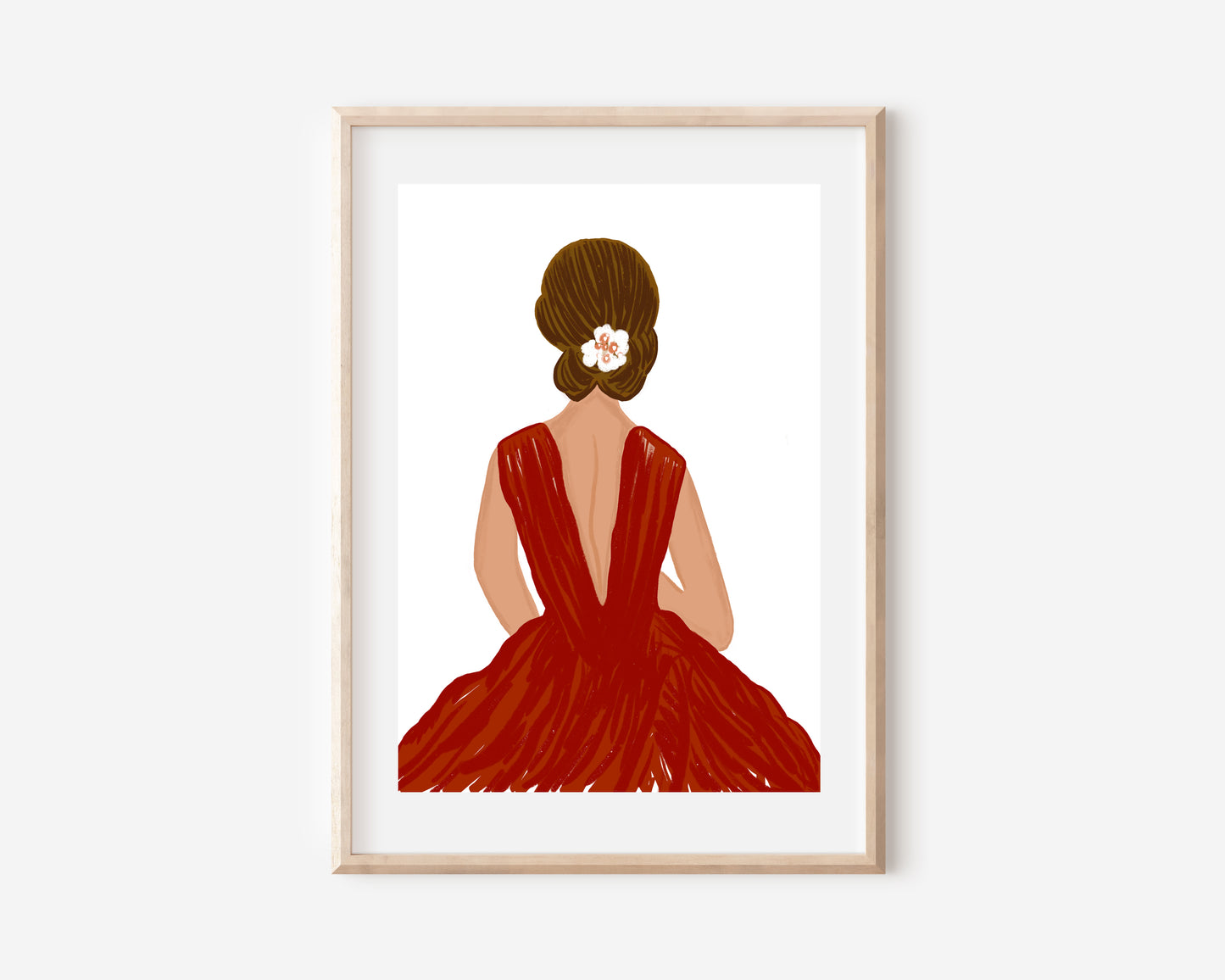 Lady in Red Dress | Art Print