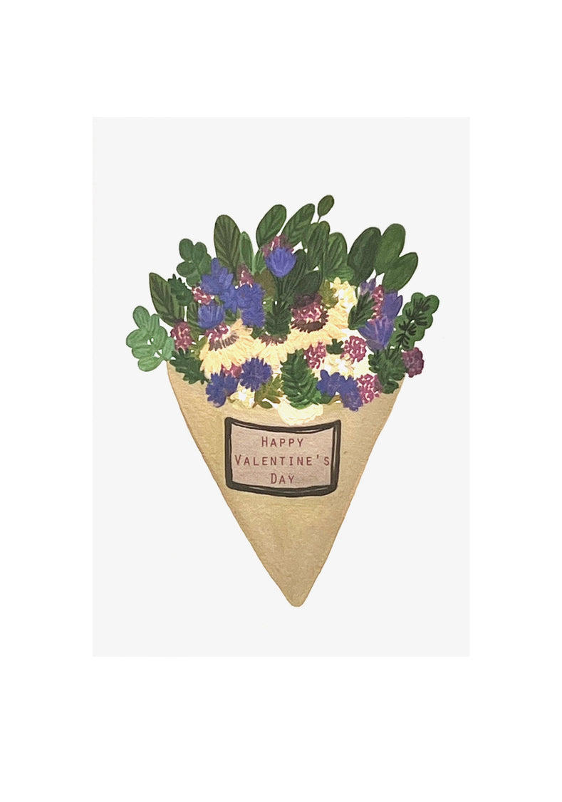 Valentine's Flower Bouquet | Love & Friendship Card