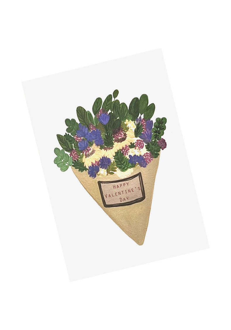 Valentine's Flower Bouquet | Love & Friendship Card