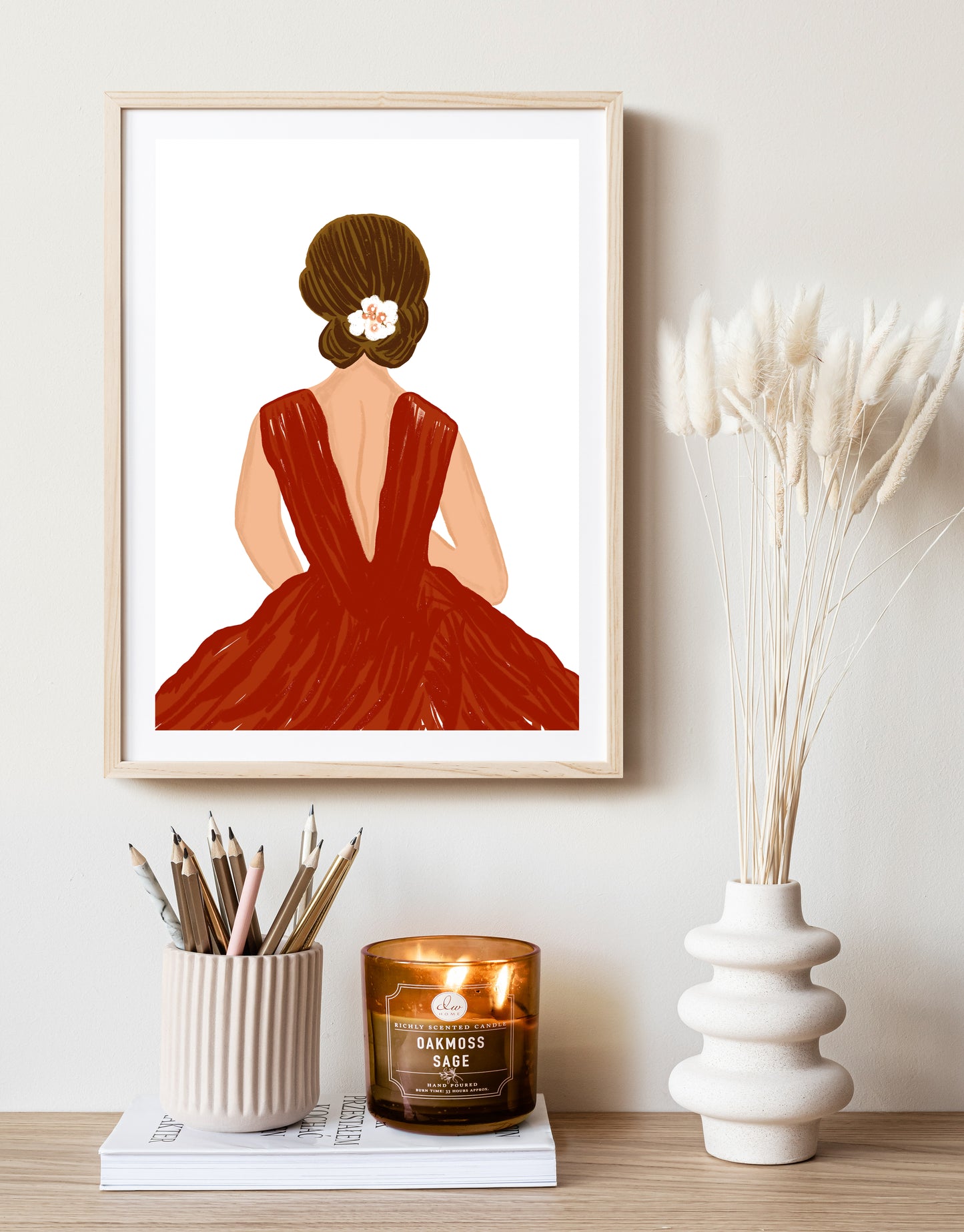 Lady in Red Dress | Art Print