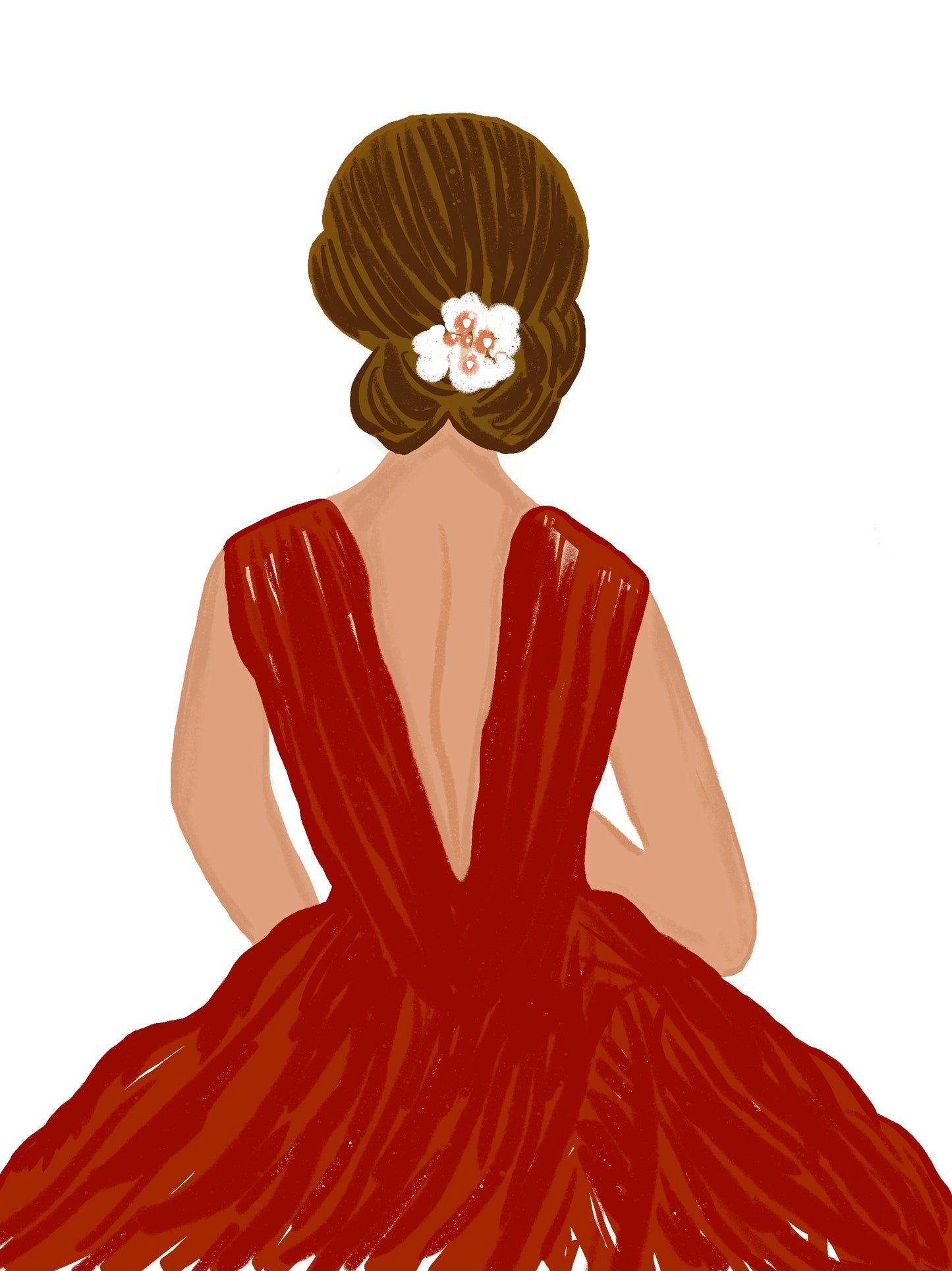 Lady in Red Dress | Art Print