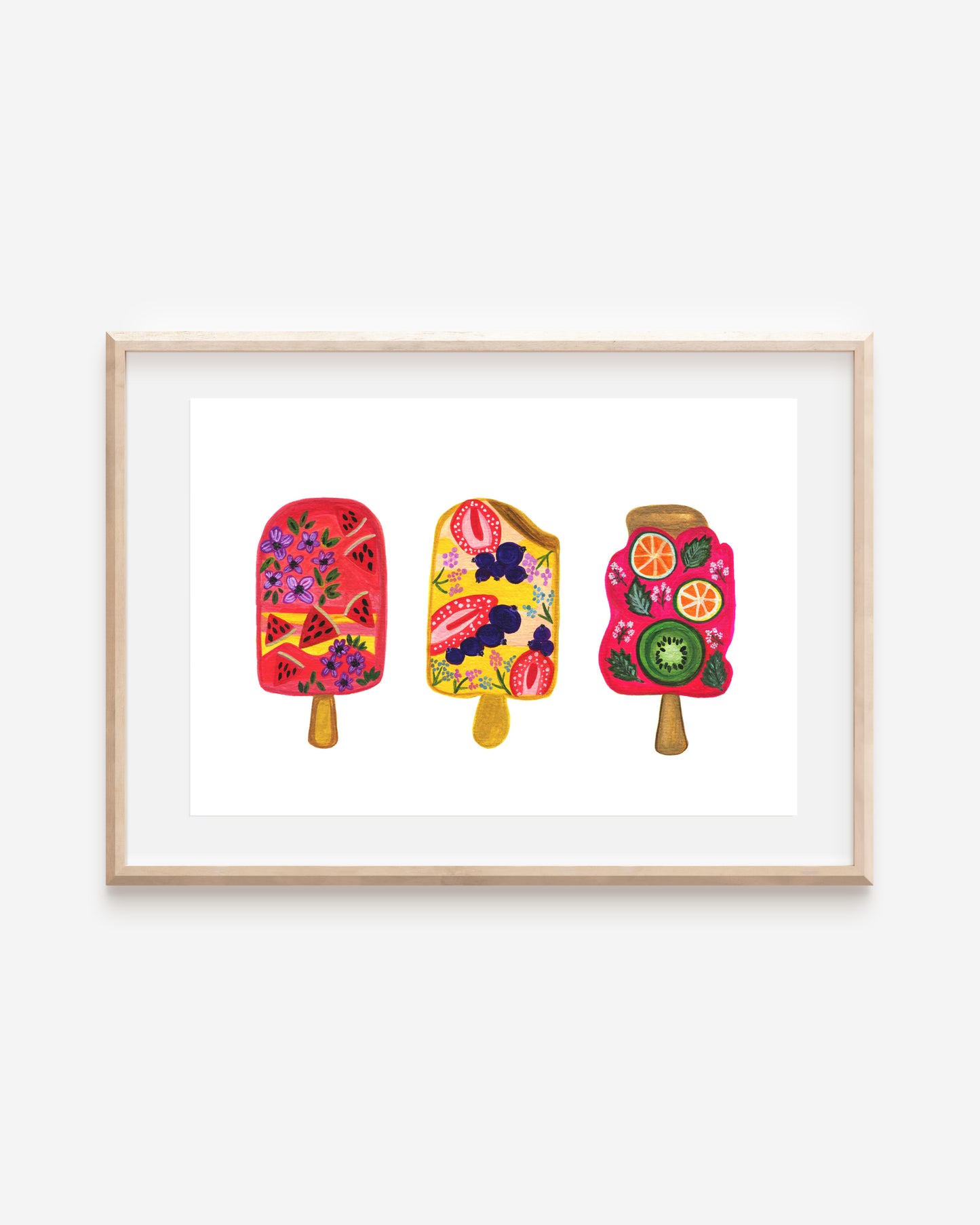 Summer Fruits Popsicles | Fruit Print