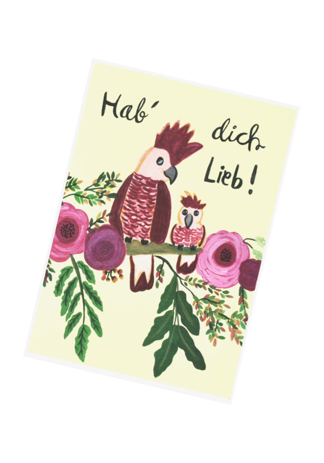 Red Parrots | Love & Friendship Card