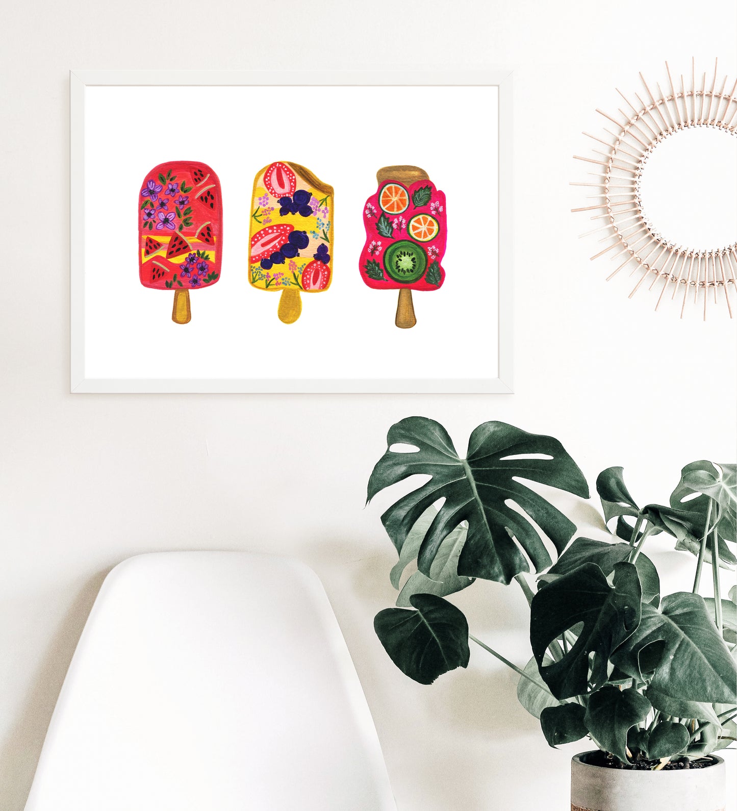 Summer Fruits Popsicles | Fruit Print