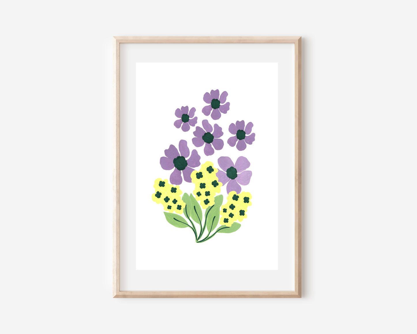 Purple Floral | Floral Art Print