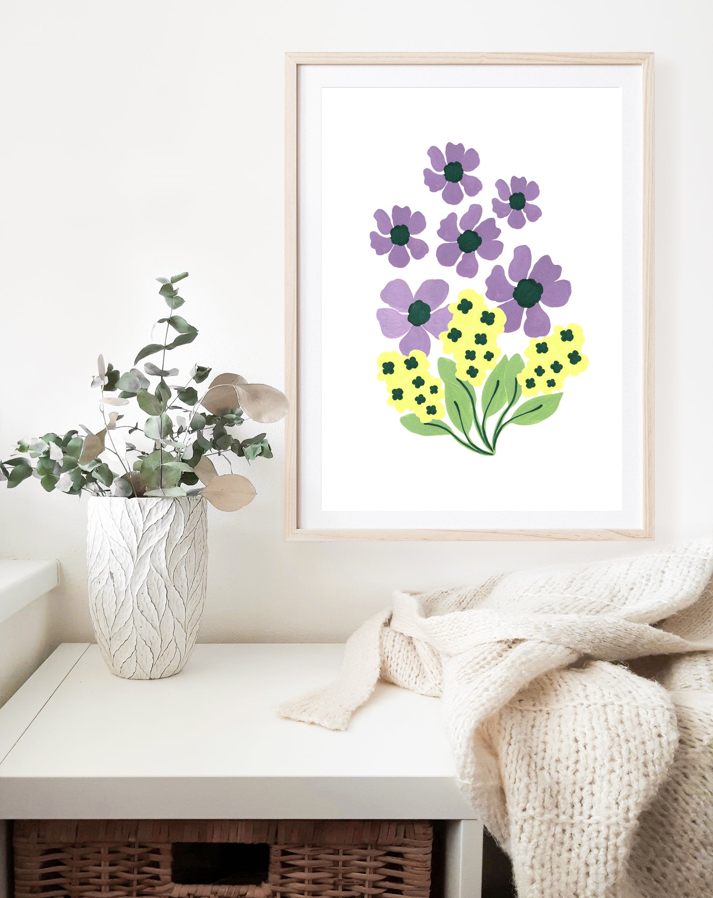 Purple Floral | Floral Art Print