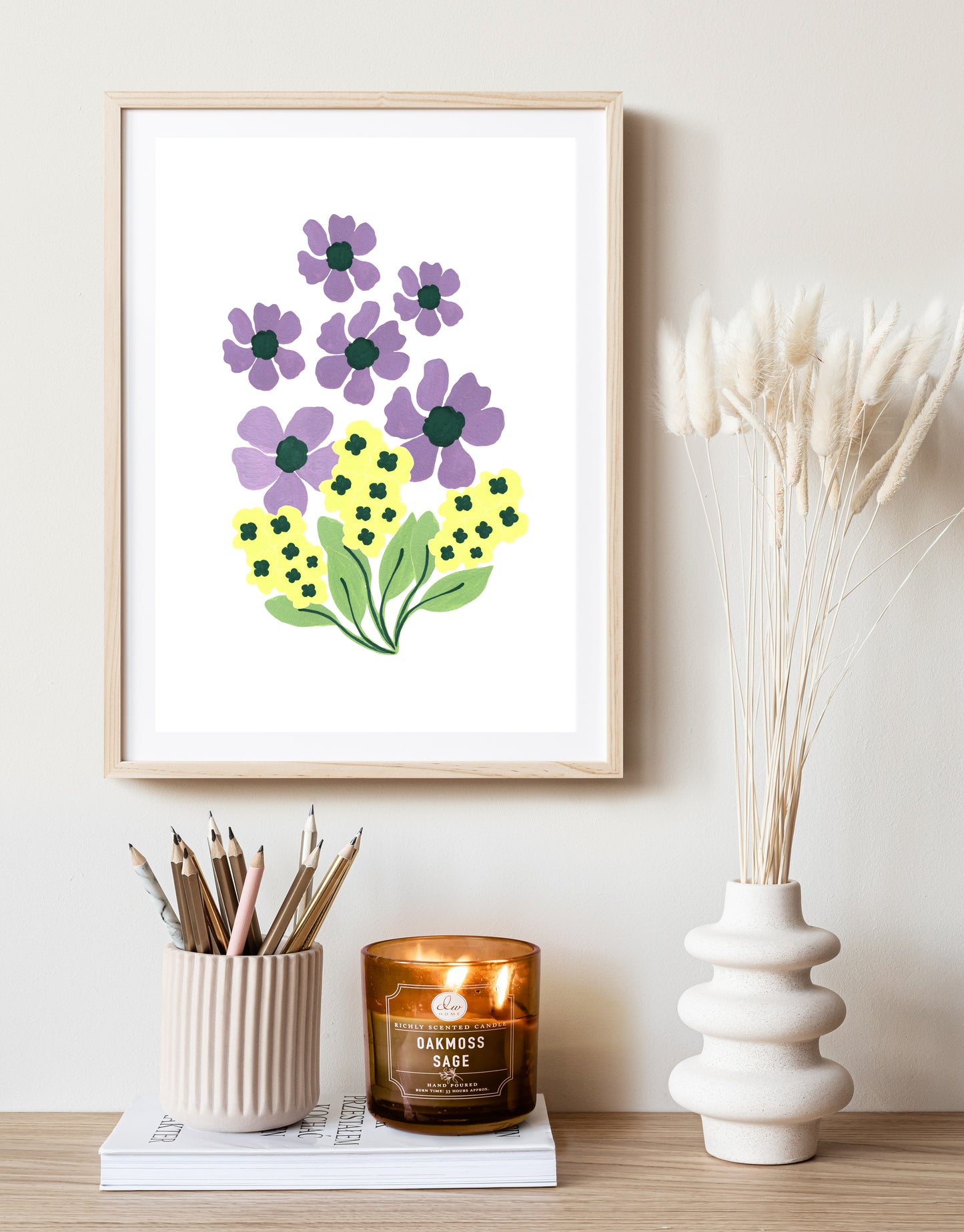 Purple Floral | Floral Art Print