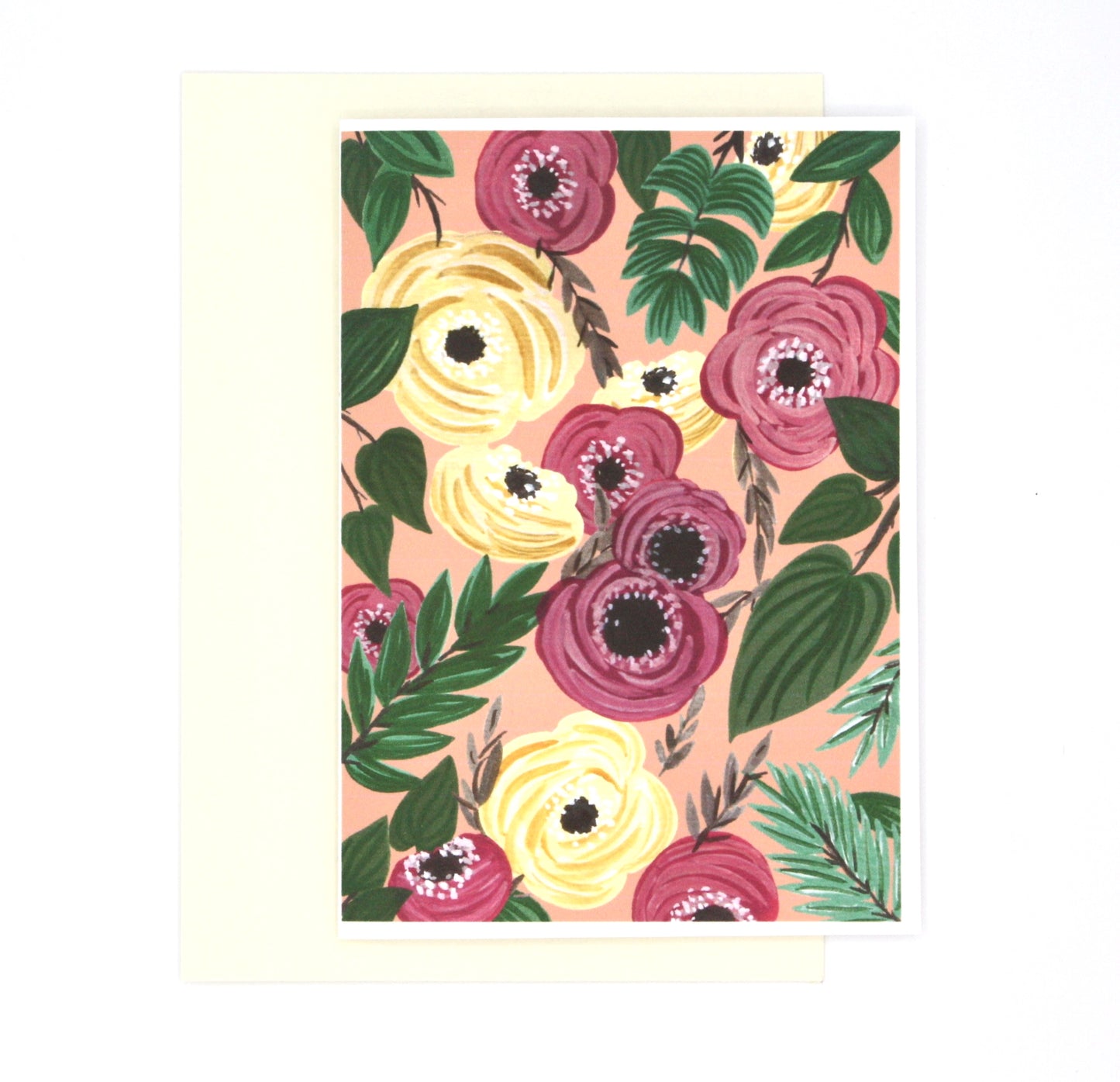 Pink Yellow Roses | Everyday Card