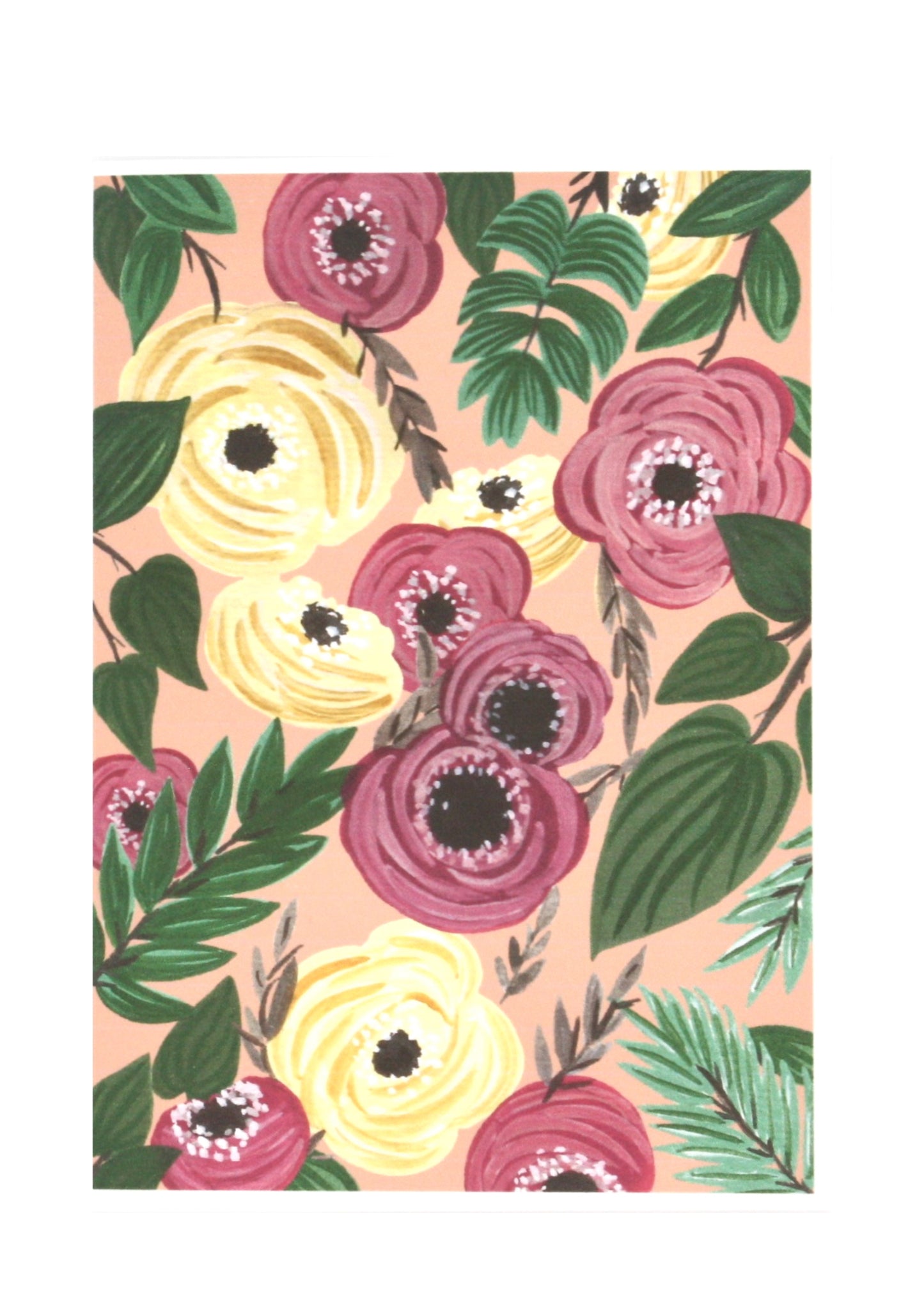 Pink Yellow Roses | Everyday Card