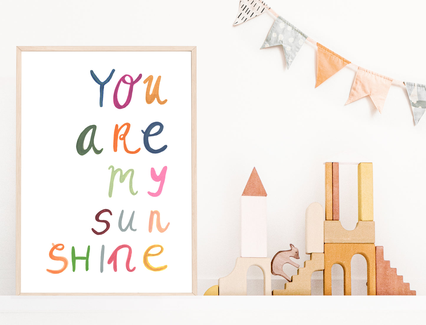 You are My Sunshine | Lettering | Nursery & Children Room Poster