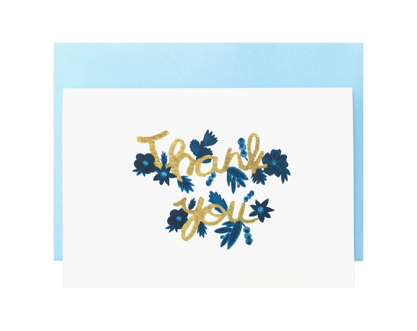 Midnight Blue Floral | Thank You Card