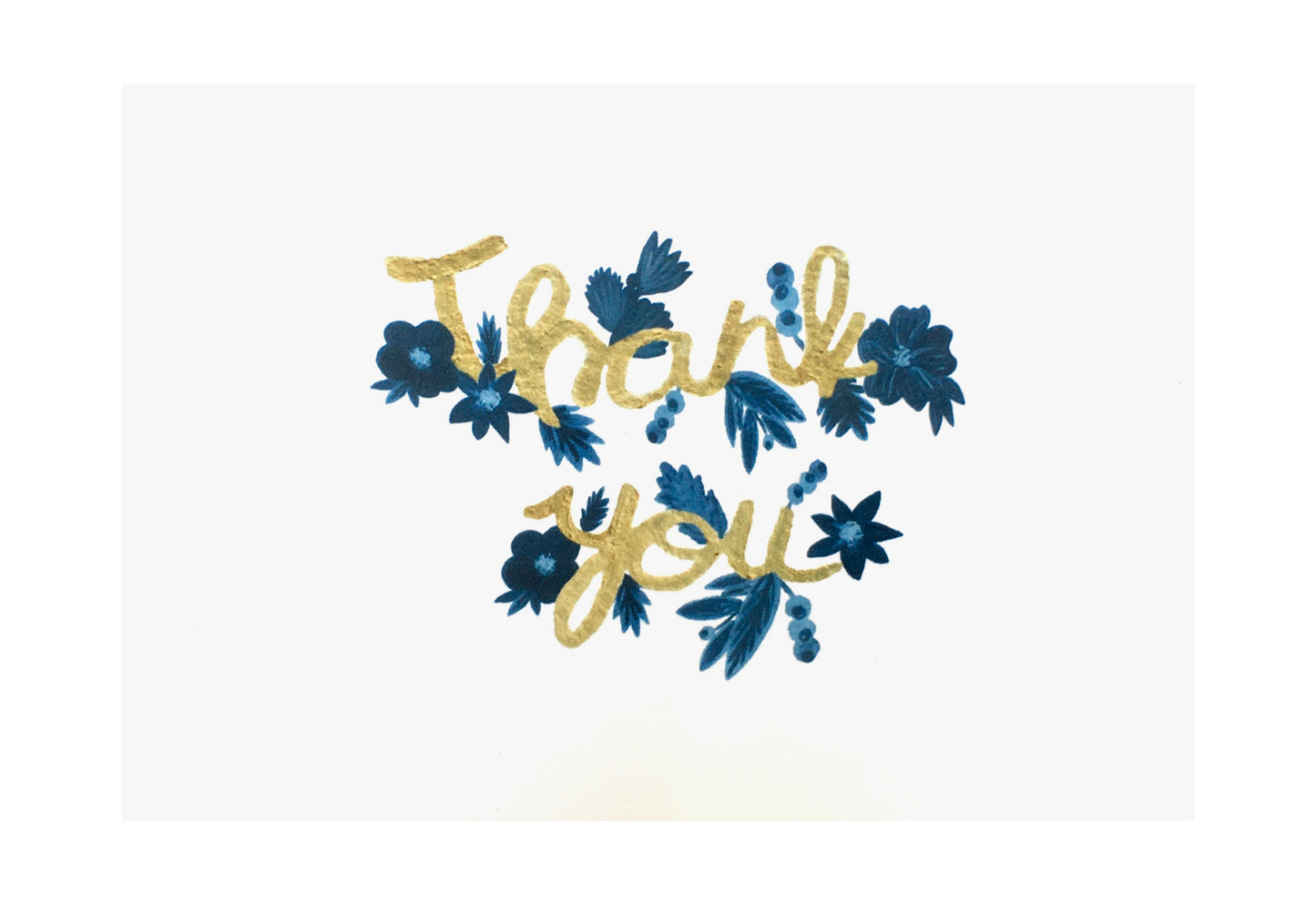 Midnight Blue Floral | Thank You Card