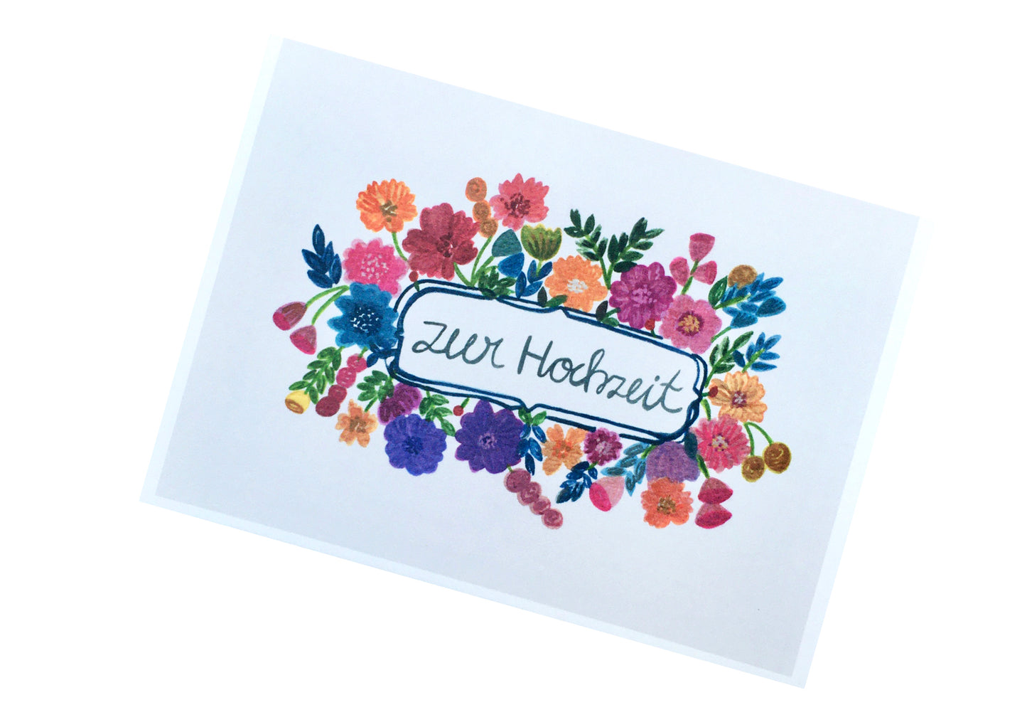 Floral Wedding Wreath | Wedding Card