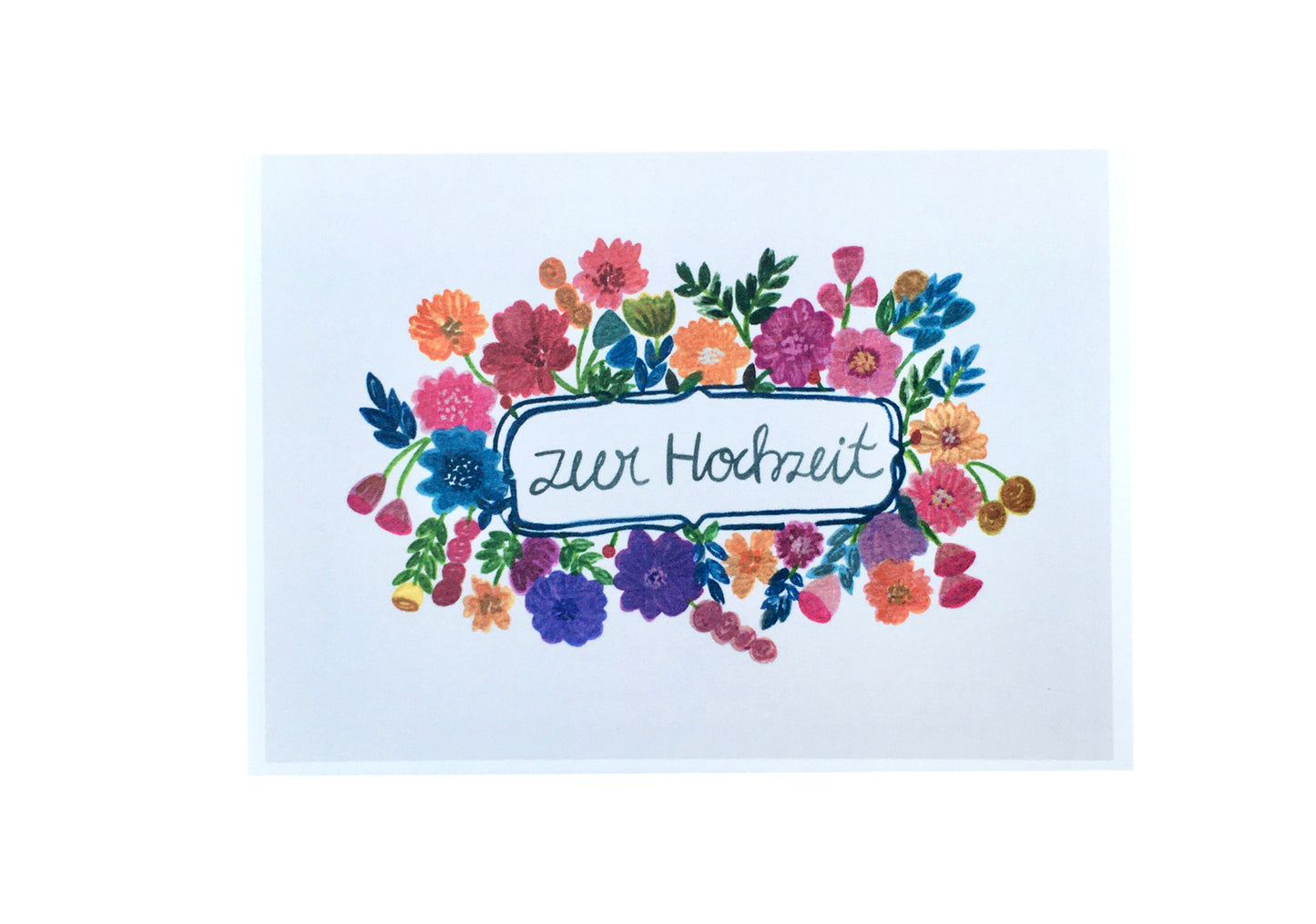 Floral Wedding Wreath | Wedding Card