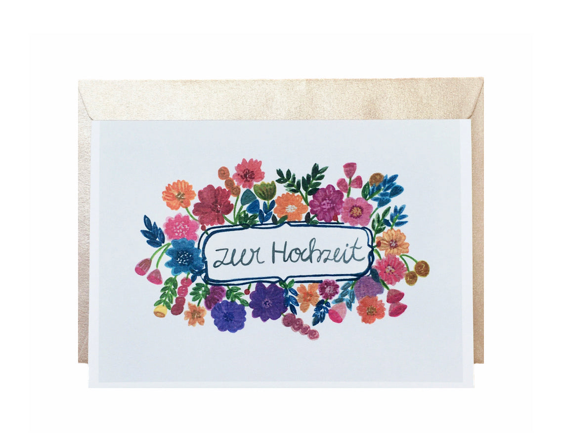 Floral Wedding Wreath | Wedding Card